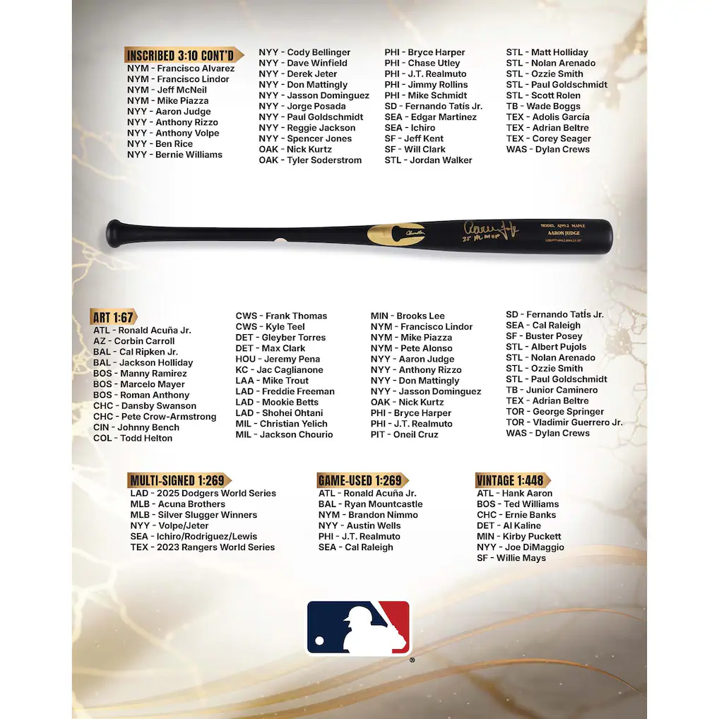 2026 Under Wraps Autographed MLB Bats Vol. I Mystery Box - Image 3