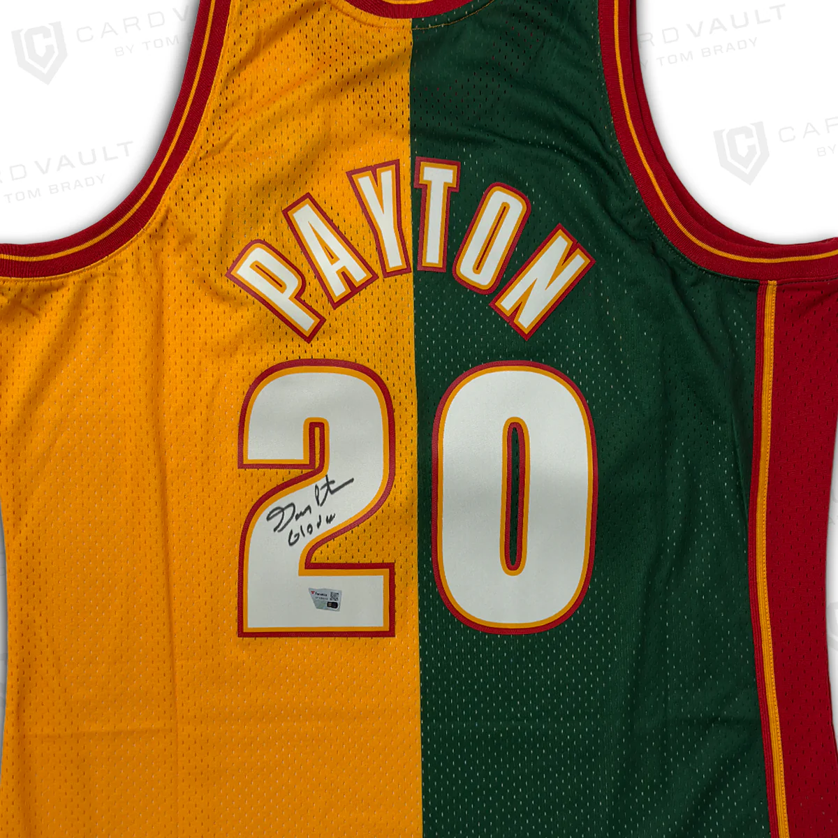 Gary Payton NBA Split Swingman "Glove" Inscribed Jersey (Fanatics COA) - Image 3
